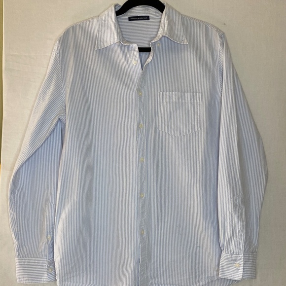 Brandy Melville Tops - Brandy Melville Women's Button up Top, One Size, Blue & White Stripe